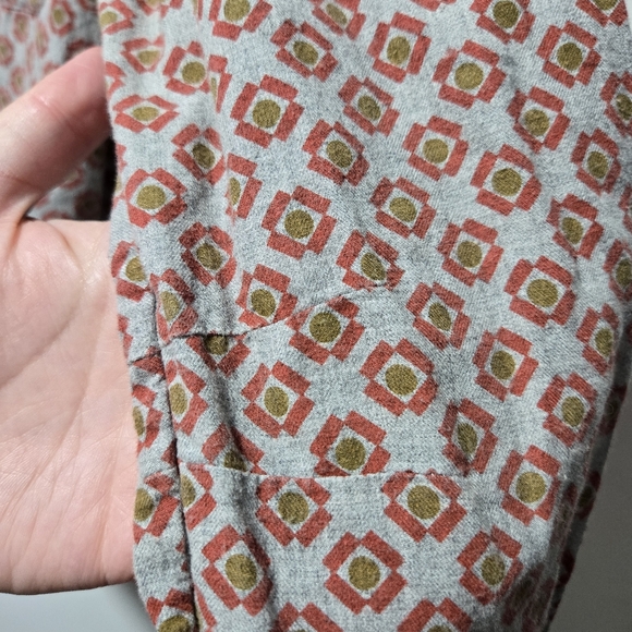 Scotch & Soda Amsterdam Geometric Gray Print Button-up Size Small Long Sleeve - Picture 10 of 11